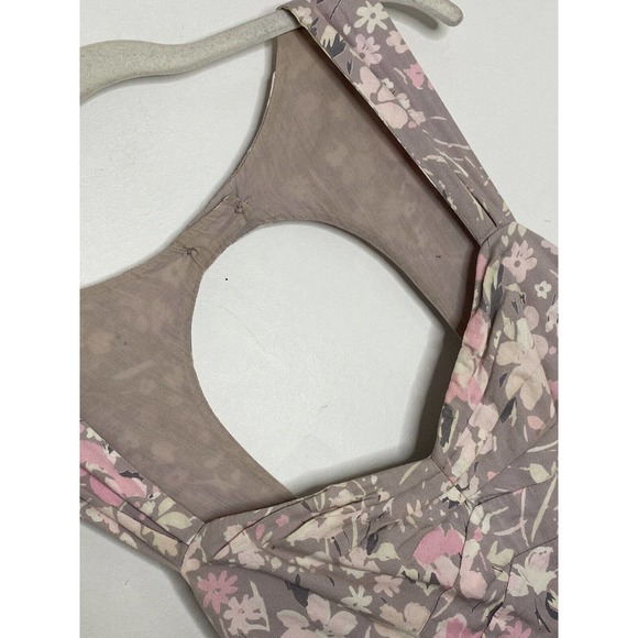 Free People Sunkissed Summer floral tulle open back dress sleeveless Size 2 - Picture 3 of 7